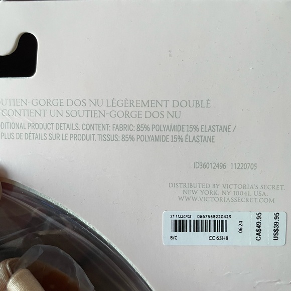 Victoria's Secret Bare Invisible Solutions Backless Bra - Picture 5 of 5